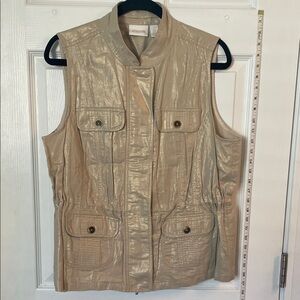 Chico's Shimmering Gold Women's Vest